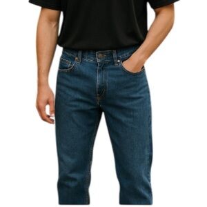 O’NEILL Mens Straight Leg Button Fly Jeans Blue Medium Wash Denim 5 Pocket 36